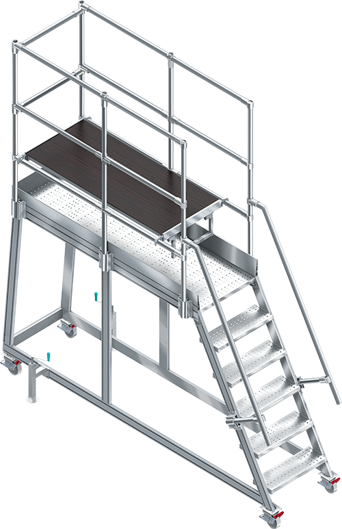 HSP683 - scala alluminio largh 800 cm x lungh. 1 mt x alt. 2,50 mt