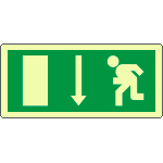 L16027XP - Cartello fotoluminescente uscita di sicurezza basso