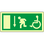 L16037WS - Etichetta fotoluminescente uscita sicurezza disabili