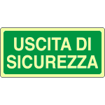 L16120XS - Etichetta fotoluminescente uscita di sicurezza