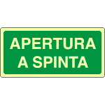 L16121XP - Cartello fotoluminescente apertura a spinta