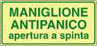 L16130XS - etichetta fotoluminescente autoadesiva MANIGLIONE ANTIPANICO...