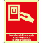 L20147KP - Cartello fotoluminescente interruttore elettrico gen