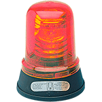 LPL12R - Segnalatore lampeggiante 12V b.piana rosso