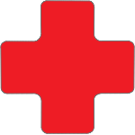 NBM203R - confezione 20 divisori a "+" poliestere adesivo colore ROSSO