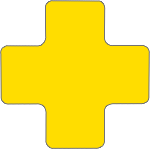 NBM203Y - confezione 20 divisori a "+" poliestere adesivo colore GIALLO