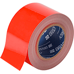 NBN75R - nastro adesivo ROSSO in poliestere H mm 75x30 mt spessore mm 0,20