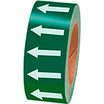 NBTF50GW - frecce adesive in rotolo per tubazioni VERDE/BIANCO h.mm 50