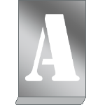 NC701A - kit stencil in alluminio con lettere dalla A alla M
