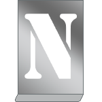 NC702A - kit stencil in alluminio con lettere dalla N alla Z