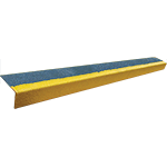 NDRA232 - coprigradini antiscivolo grigio/giallo mm.600x230x5,7