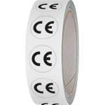 NPS139150 - rotolo da 250 pittogrammi adesivi lato mm  50 SIMBOLO CE