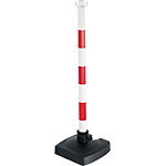 NVP2000 - colonnina PVC bco/rosso c/base a ribalta