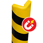 PGE425SM - Paracolpi SAFE IN in Eva espansa ang. diam.40 mm GIALLO/NERO magnetico