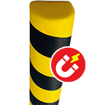 PGE430SM - Paracolpi SAFE IN in Eva espansa tondo d.40mm giallo/nero magnetico