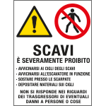 PO5030 - cartello in Polionda Attenzione scavi e' severamente proibito.....