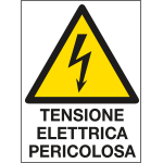 PO5033 - cartello in Polionda Attenzione tensione elettrica pericolosa