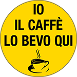 PP310 - Bollo fondo giallo Io il caffe' lo bevo qui