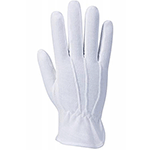 PWT080L - Guanti cotone Microdot bianco taglia L