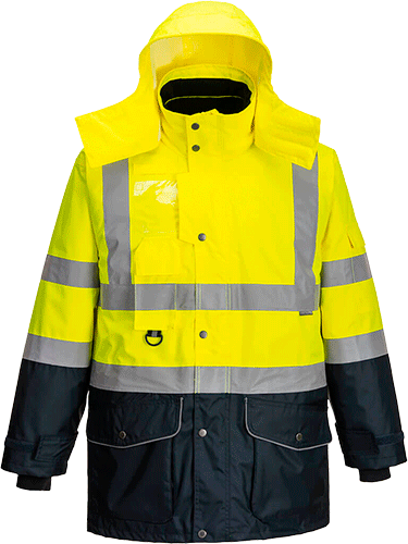 PWT1026XL - giacca Traffic HI 7 in 1 giallo/navy tg xl