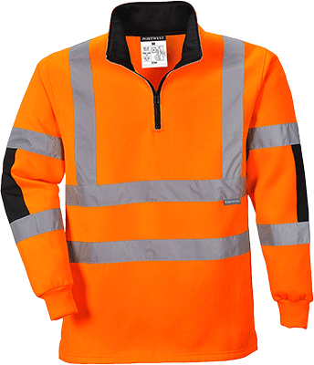 PWT308XL - felpa Rugby HI arancio tg.XL