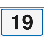 R1812 - Cartello rifrangente numero civico 180 per120 (neutro)