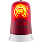 RA12R - Segnalatore rotante base piana 12Vcc rosso