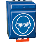 SBB31 - Custodia per 12 paia di occhiali coperchio ABS colore blu