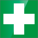 SECET1A - segnale vetro CRYSTAL monofacciale pronto soccorso EN ISO 7010