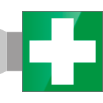 SECET1BA - segnale vetro CRYSTAL bifacciale pronto soccorso EN ISO 7010