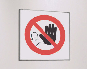 SEM1312A - targa alluminio Metal mono Divieto di accesso