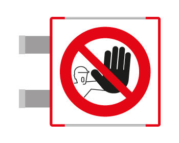 SEM1312BGC - segnaletica all.Metal profilo ROSSO bifacc.Vietato Accesso