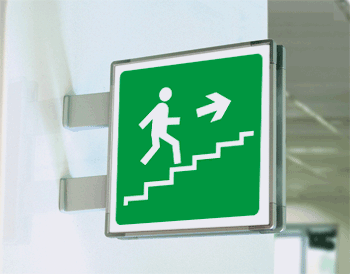 SEM15162BG - segnale alluminio METAL a bandiera bifacciale piu'simbolo 210x210