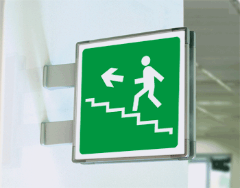 SEM15164BA - segnale alluminio METAL a bandiera bifacciale piu'simbolo 150x150