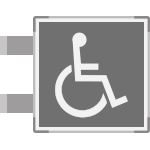 SEM15653BG - segnale alluminio METAL a bandiera bifacciale piu'simbolo 210x210