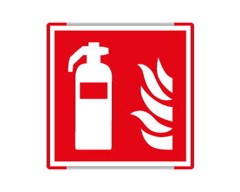 SEME15107AC - segnaletica all.Metal profilo ROSSO mono Estintore EN ISO 7010 F001