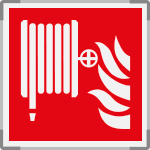 SEME15115A - segnaletica all.Metal mono Lancia antincendio EN ISO 7010 F002