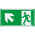 SEME715105NC - Segnale all.Metal monofacc.profilo VERDE Uscita emergenza EN ISO 7010