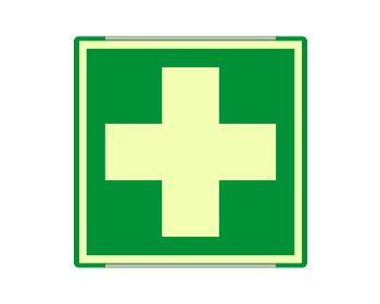 SEMLE15101GC - segnal. all.Metal mono profilo VERDE simb.luminescente Pronto Soccorso