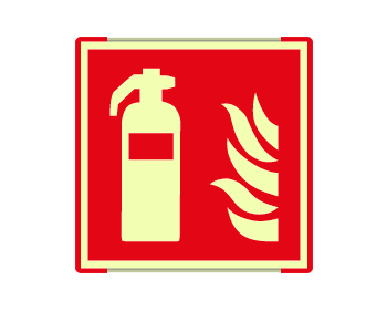 SEMLE15107AC - segnaletica all.Metal profilo ROSSO mono simbolo luminescente Estintor