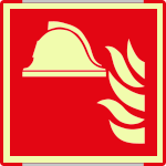 SEMLE15111GC - segnaletica all.Metal profilo ROSSO mono simb.luminesc.Presidio Antinc