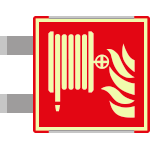SEMLE15115BGC - segnale luminescente allum.METAL ROSSO bifacciale Lancia Antincendio