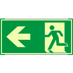 SEMLE715101MC - Segnale all.Metal mono luminescente prof.VERDE Usc.Emerg. EN ISO 7010