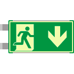 SEMLE715104BNC - segnaletica all.Metal VERDE bifacciale luminescente EN ISO 7010