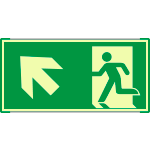 SEMLE715105MC - Segnale all.Metal mono luminescente prof.VERDE Usc.Emerg. EN ISO 7010