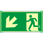 SEMLE715107NC - Segnale all.Metal mono luminescente prof.VERDE Usc.Emerg. EN ISO 7010