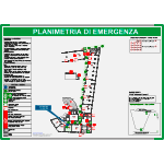 SEMPC - segnale in alluminio METAL per planimetrie formato A3 profilo VERDE