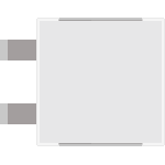 SEMS1515BW - segnale alluminio METALSIGN a bandiera bifacciale colore BIANCO