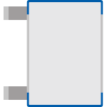 SEMS2115BBS - segnale alluminio METALSIGN a bandiera bifacciale colore BLU