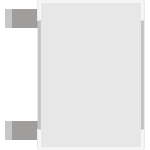 SEMS2115BW - segnale alluminio METALSIGN a bandiera bifacciale colore BIANCO